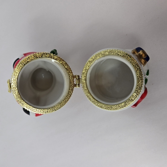 Greenbrier Porcelain Limoge Box Trinket Happy Snowman Ready For Gift Giving - Picture 7 of 9